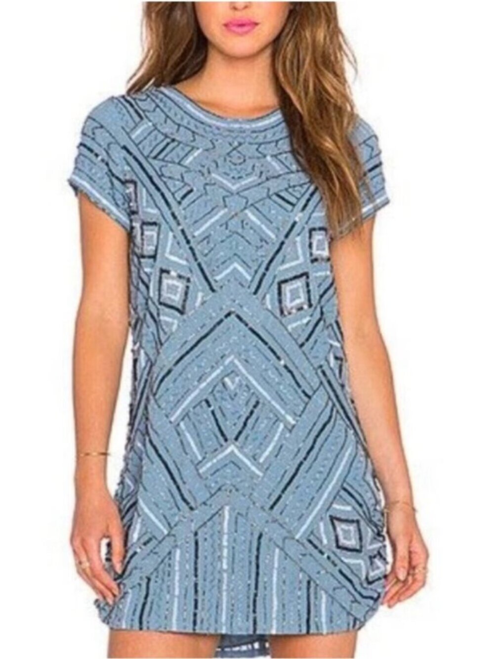 Parker Cocktail Dress Small Homecoming Mini Gatsby Semi Formal Flapper $468 RARE
